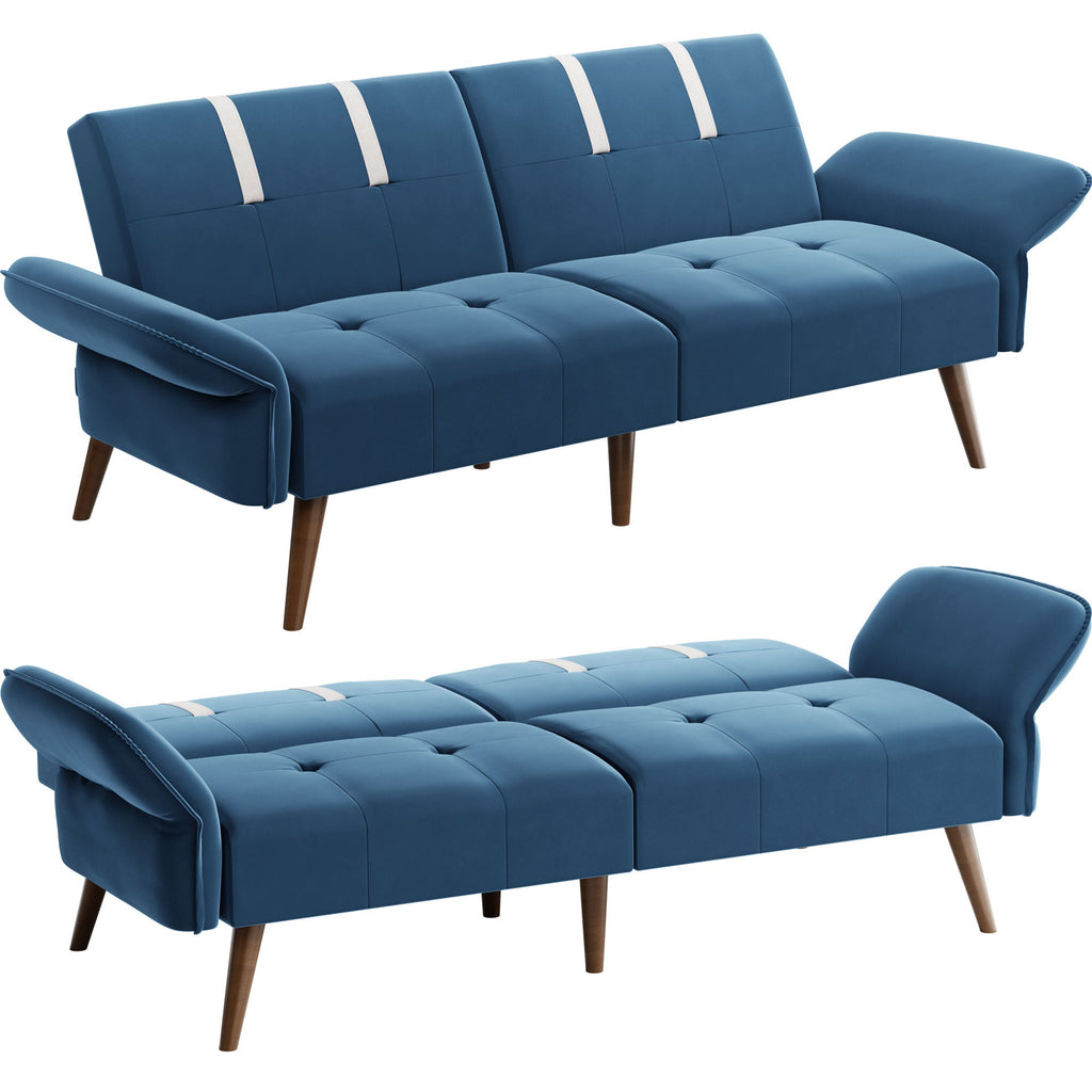 Walsunny Velvet Loveseat Sofa Couch Sofa cama for Apartments (7346697994416)