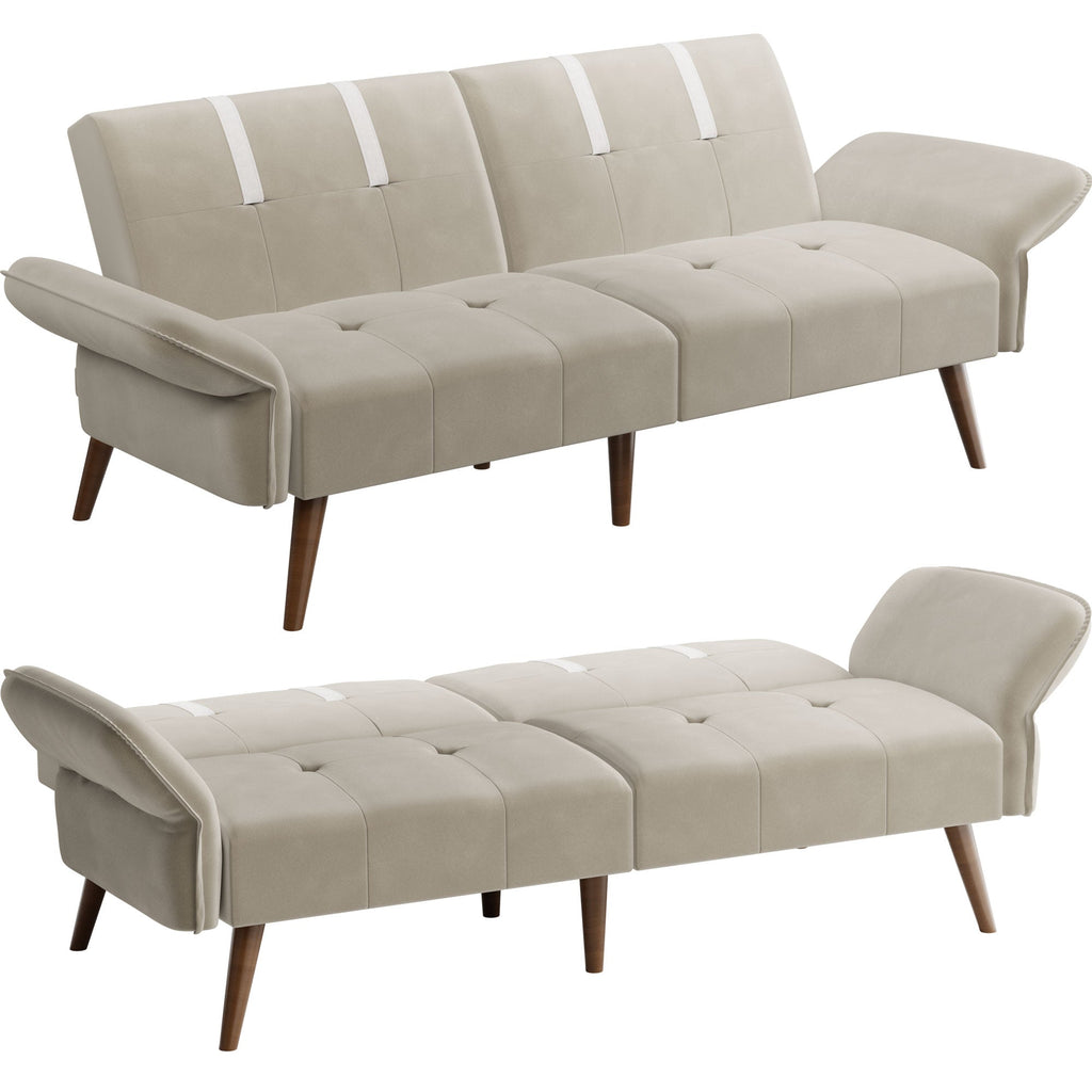 Walsunny Velvet Loveseat Sofa Couch Sofa cama for Apartments (7346697994416)