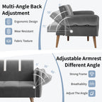 Walsunny Velvet Loveseat Sofa Couch Sofa cama for Apartments (7346697994416)