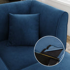 Walsunny Velvet 5 Pieces Modular Sectional Sofa L-Shaped Couch With Reversible Chaise (7223391125680)
