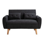 Livingroom sofa set Walsunny 2-seat 47'' Small Modern Love Seat Sofa#color_black