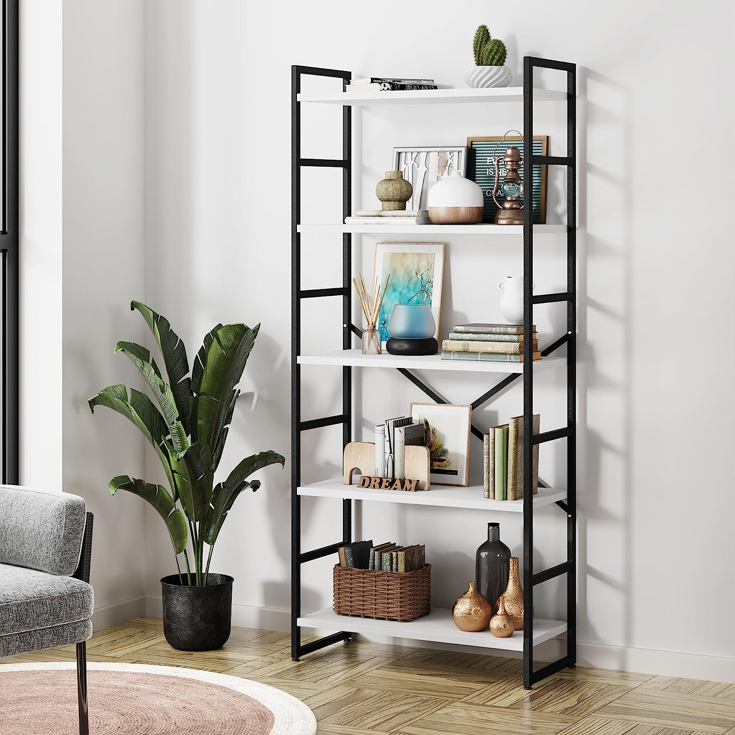 Walsunny 5-Tier Bookshelf (7254077571248)