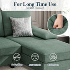 WALSUNNY 106'' Sectional Sofa Couches #color_green