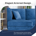 Walsunny Velvet 5 Pieces Modular Sectional Sofa L-Shaped Couch With Reversible Chaise (7223391125680)