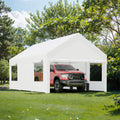 Walsunny Carport, 10x20 ft Heavy Duty Carport Canopy with Roll-up Windows, Portable Garage for Car, Truck, Boat (7404387926192)
