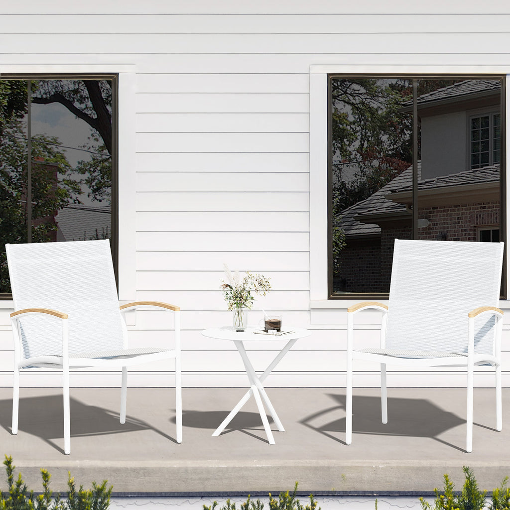Vongrasig Patio Furniture 2 Pieces Outdoor Texilene Chair Sets