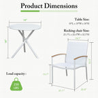 Vongrasig Patio Furniture 2 Pieces Outdoor Texilene Chair Sets