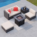 Walsunny 50,000 BTU Patio Metal Gas Square Fire Pit Table (7289552666800)